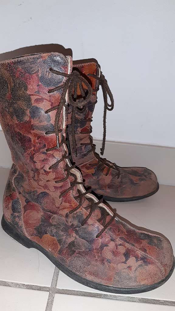 GEA Waldviertler Mula Rusch Stiefel Gr 37 F Blumenmuster