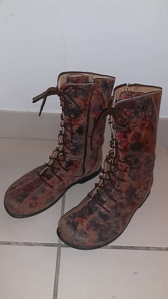 GEA Waldviertler Mula Rusch Stiefel Gr 37 F Blumenmuster