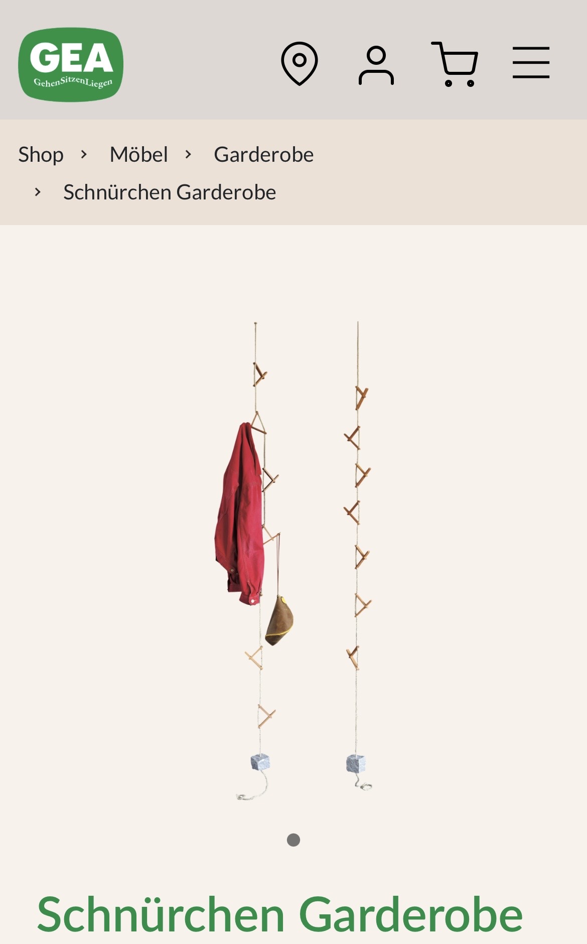 Schnürchen Garderobe