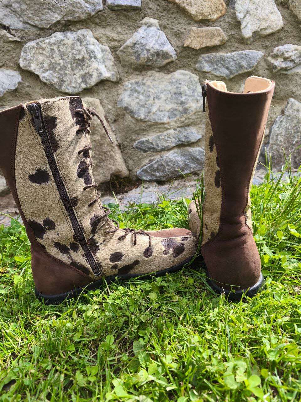 Kuhflecken Stiefel