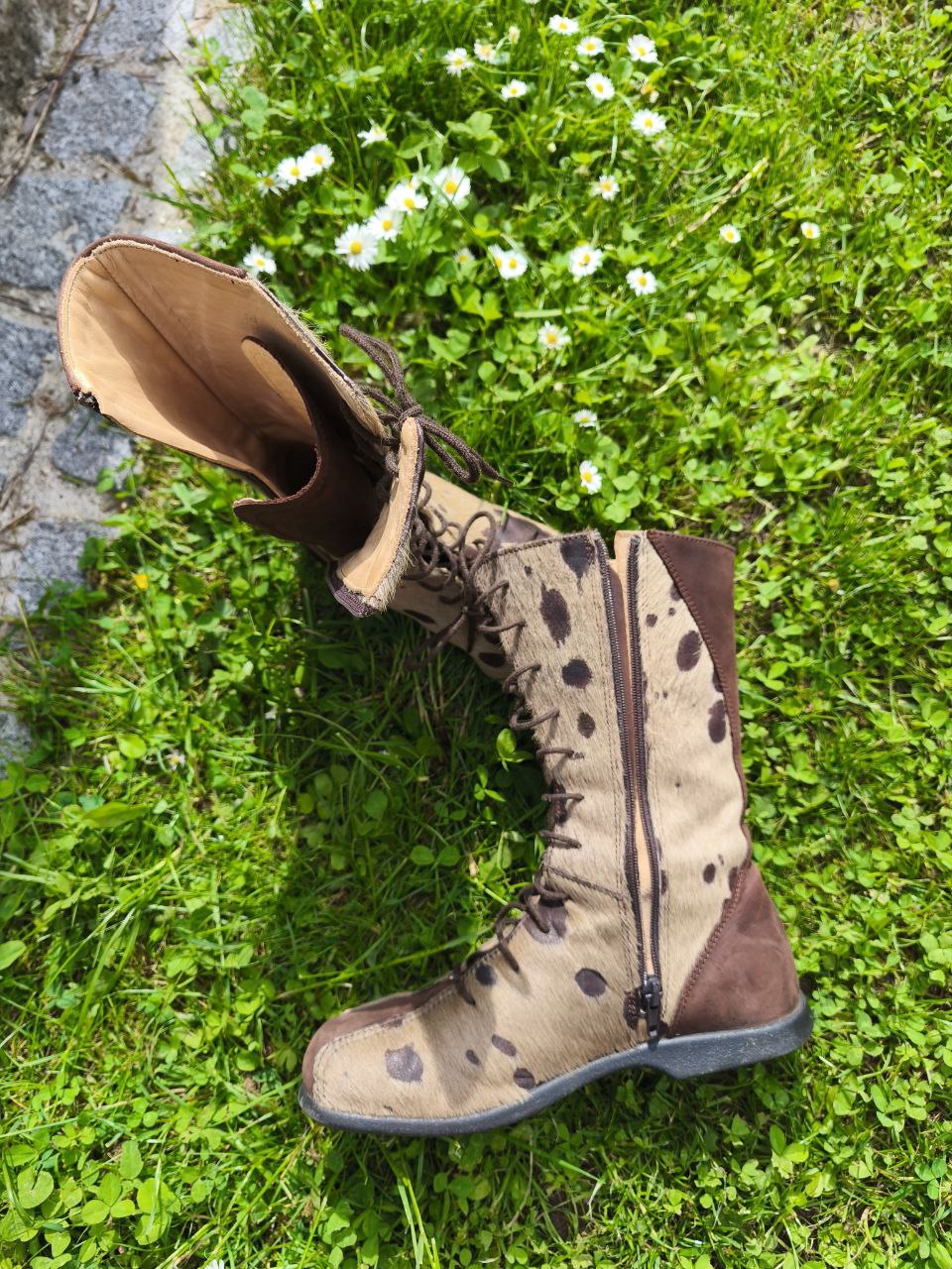 Kuhflecken Stiefel