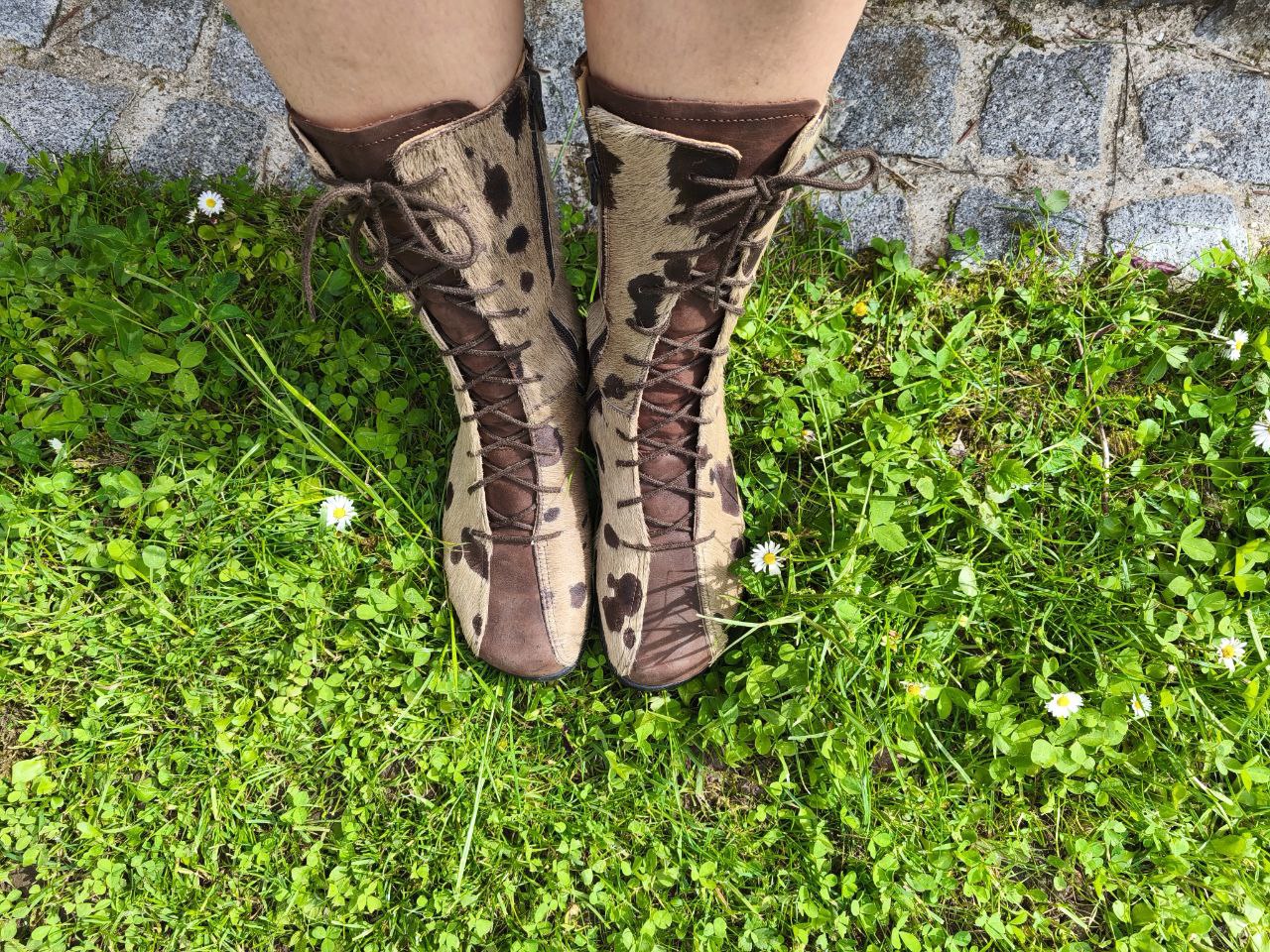 Kuhflecken Stiefel